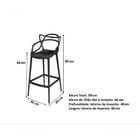 Kit C|2banqueta Baixa Masters Allegra - 66 Cm - Preto